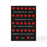 'I Love You' Valentines Card (Hugh Grant style)