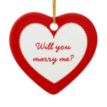 I love you. Will you marry me? Christmas Tree Ornament