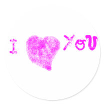 I love you with a heart stickers