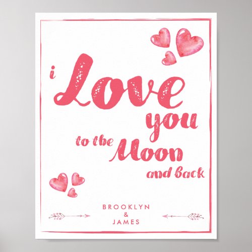 I Love You With Hearts And Arrows Poster 8x10