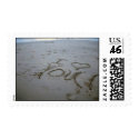 I Love You Written In Sand postage