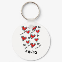 I LOVE YOU XOXO keychains by SUNZUP4U I LOVE YOU XOXO keychains