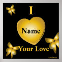 I Love You-Your Love Poster-Customize posters