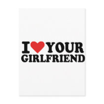 I love your girlfriend postcards by Thinkdifferent I love your girlfriend postcards