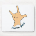 I LOVE YOU's Mousepads