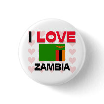 I Love Zambia buttons by tshirtshirts I Love Zambia buttons