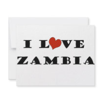 I Love Zambia Personalized Invite