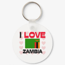 I Love Zambia keychains