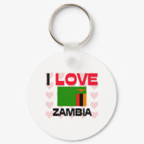 I Love Zambia keychains