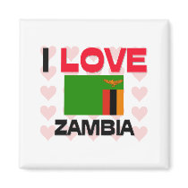 I Love Zambia magnets