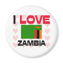 I Love Zambia magnets