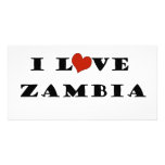 I Love Zambia Personalized Photo Card