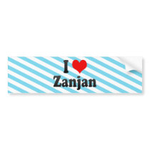 I Love Zanjan, Iran Bumper Sticker