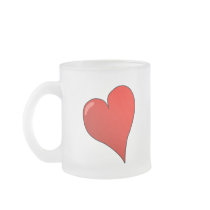 I Love Zazzle  - Frosted glass mugs