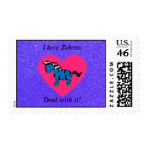 I love zebras deal with it postage