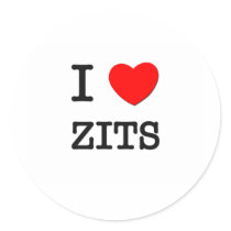 I Love Zits Round Stickers