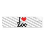 I Love Zoe Bumper Stickers