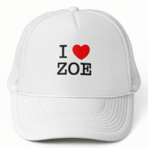 I Love Zoe hats