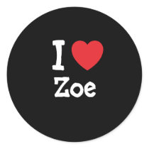 I love Zoe heart T-Shirt stickers