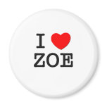 I Love Zoe magnets