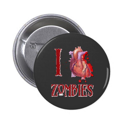I love Zombies Button