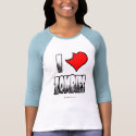 I Love Zombies Jr Raglan T-shirt by ZombieTshirts I Love Zombies Jr Raglan T-shirt
