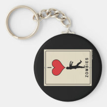 I Love Zombies Key Chain
