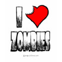 I Love Zombies Ladies Basic T-shirt by ZombieTshirts I Love Zombies Ladies Basic T-shirt