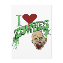 I Love Zombies Post Cards