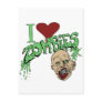 I Love Zombies Post Cards
