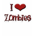 i love zombies t-shirts