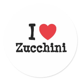 I love Zucchini heart T-Shirt sticker