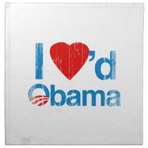 I Loved Obama Faded.png Printed Napkin