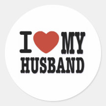 I LOVEMY HUSBAND ROUND STICKER