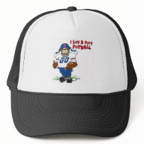 I Luv 2 Play Futball Bear hats