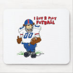 I Luv 2 Play Futball Bear mousepads