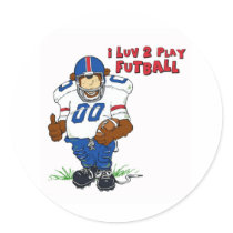 I Luv 2 Play Futball Bear stickers by KG_Designs I Luv 2 Play Futball Bear stickers