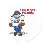 I Luv 2 Play Futball Bear stickers