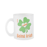 I luv Being Irish Frosted Mug