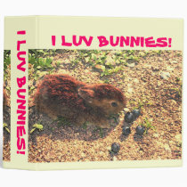I LUV BUNNIES! Cute binders