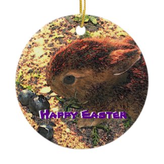 I LUV BUNNIES! Happy Easter ornament