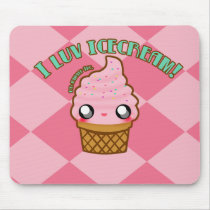 I luv Icecream! mousepads