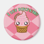 I luv Icecream! Refrigerator Magnet
