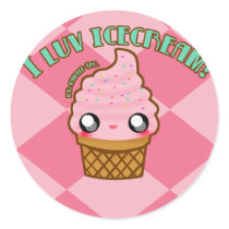 I luv Icecream! stickers by kawaii I luv Icecream! stickers