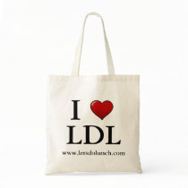 I LUV LDL tote bags