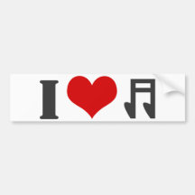 I Luv Music Bumper Stickers