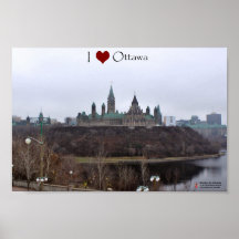 I luv Ottawa Customized Poster of Parliament Hill