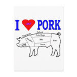 I LUV PORK POSTCARDS