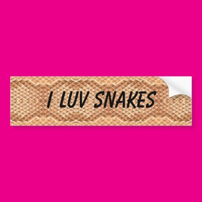 I Luv Snakes Zazzle_bumpersticker I Luv Snakes Zazzle_bumpersticker