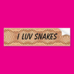 I Luv Snakes Bumper Sticker